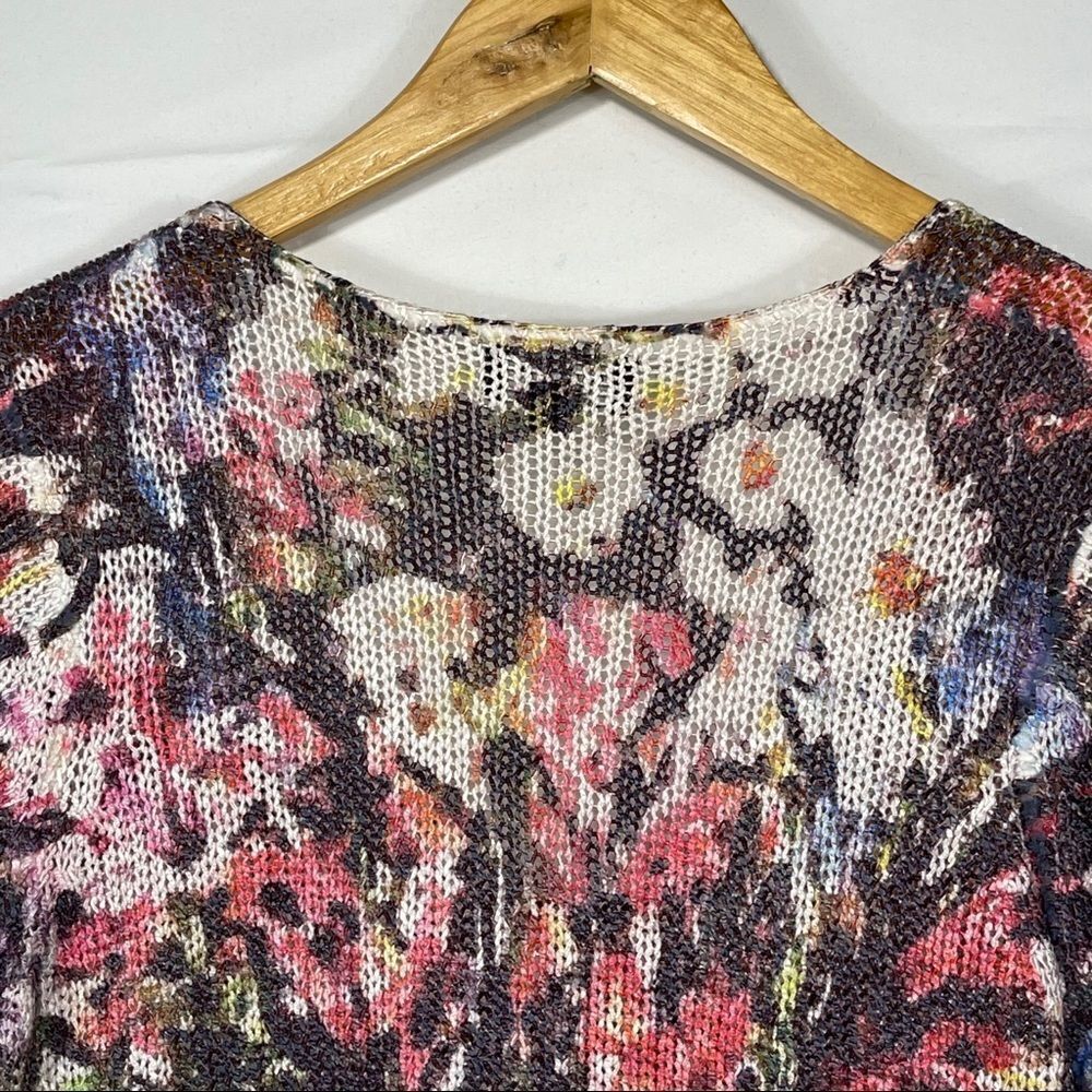 Color Works Floral Button Up Cardigan - Picture 12 of 13